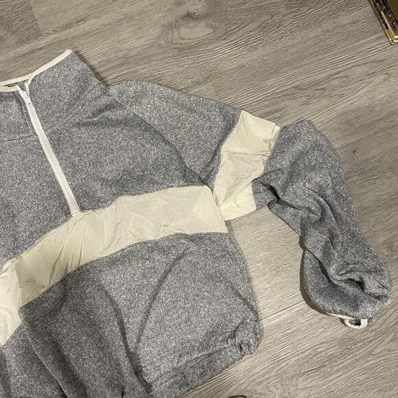 Victoria Secret PINK Jacket Womens Small Gray Crop Top Colorblock Nylon Sz XS - Picture 5 of 5